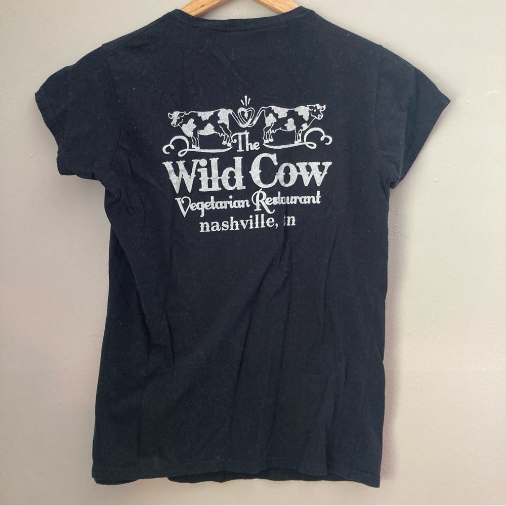The Wild Cow vegetarian restaurant Nashville TN black short sleeve tee t-shirt